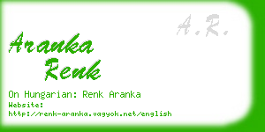 aranka renk business card